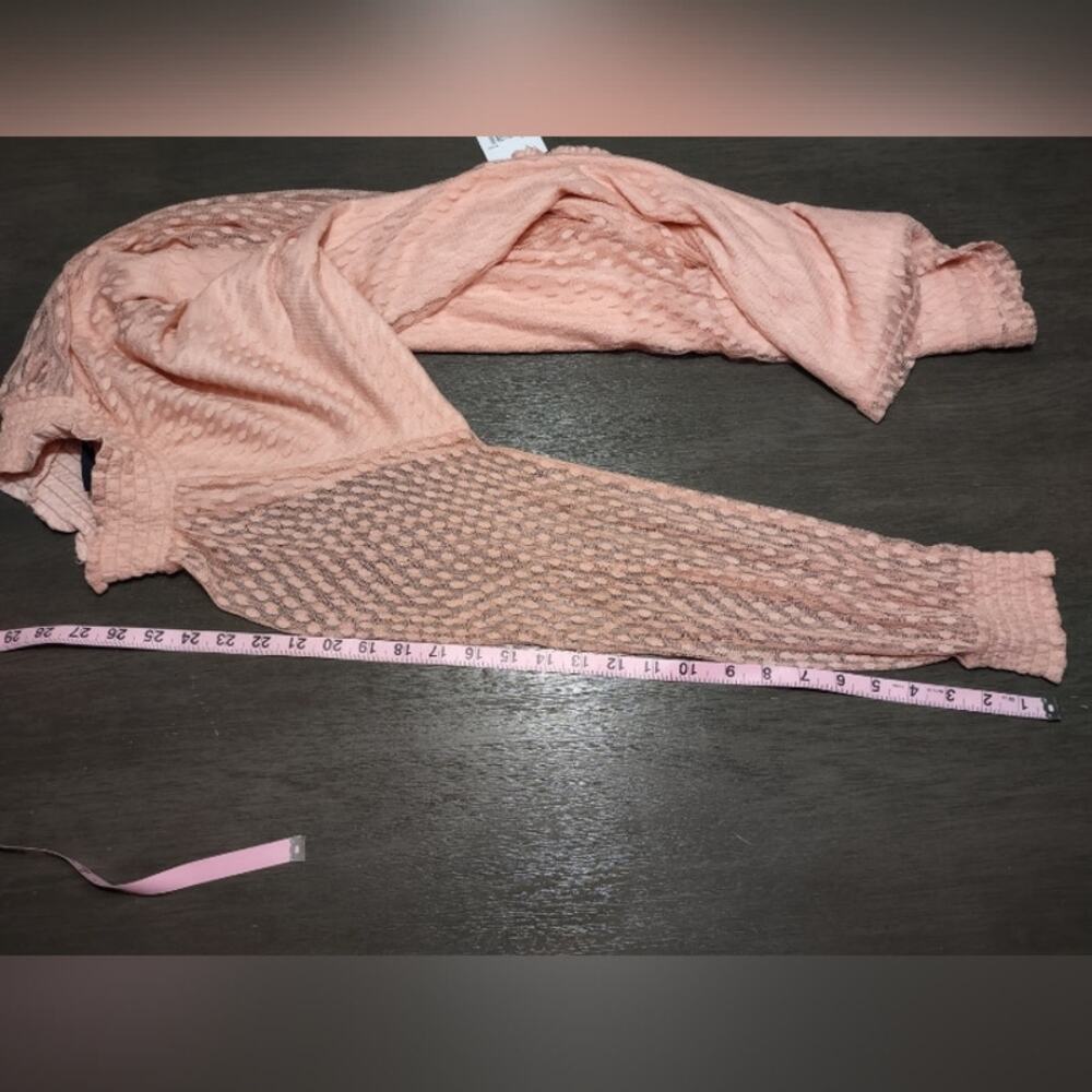 Nina Leonard Lace Mockneck Trapeze Long Sleeve Dress in Blush Size Small - Picture 6 of 16